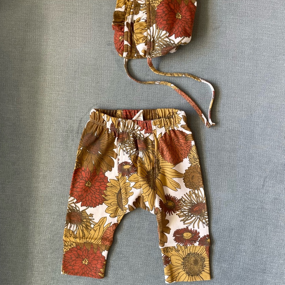 Kate Quinn Sunflower Pants and Hat Set